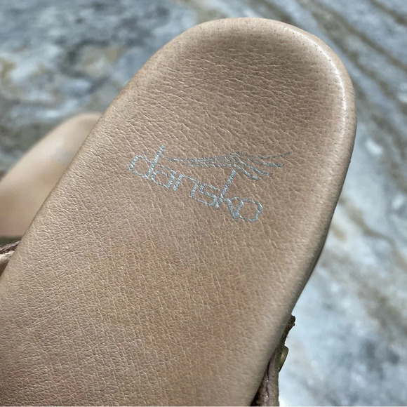 Dansko Maci Taupe Textured Leather Sandals Women’s EU 38 - Picture 7 of 12